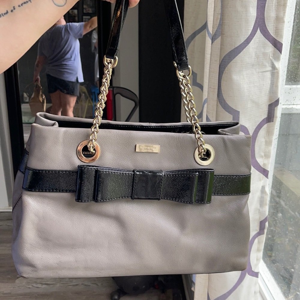 Kate spade gray and black purse